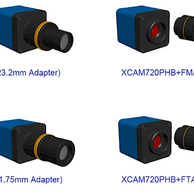 Extension of XCAM0720PHB/PHC with Microscope or Telescope Adapter
