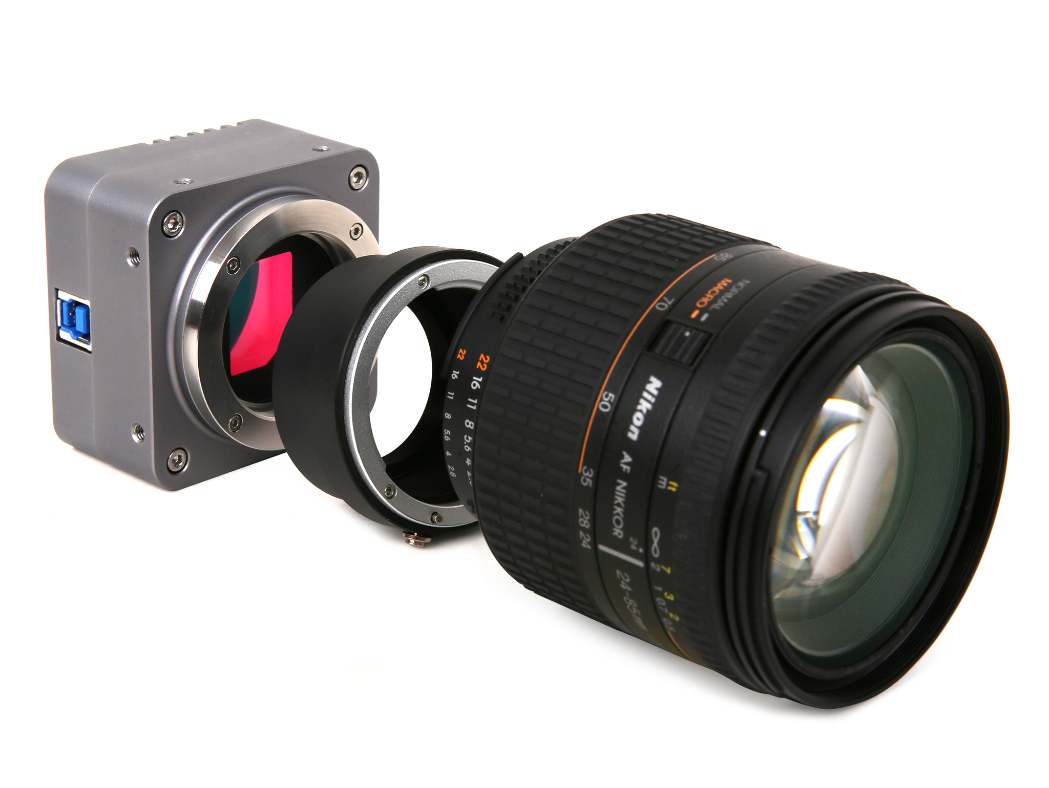 BigEye Series M42 and M42 to C or F Mount USB3.0 CMOS Camera_Microscope X