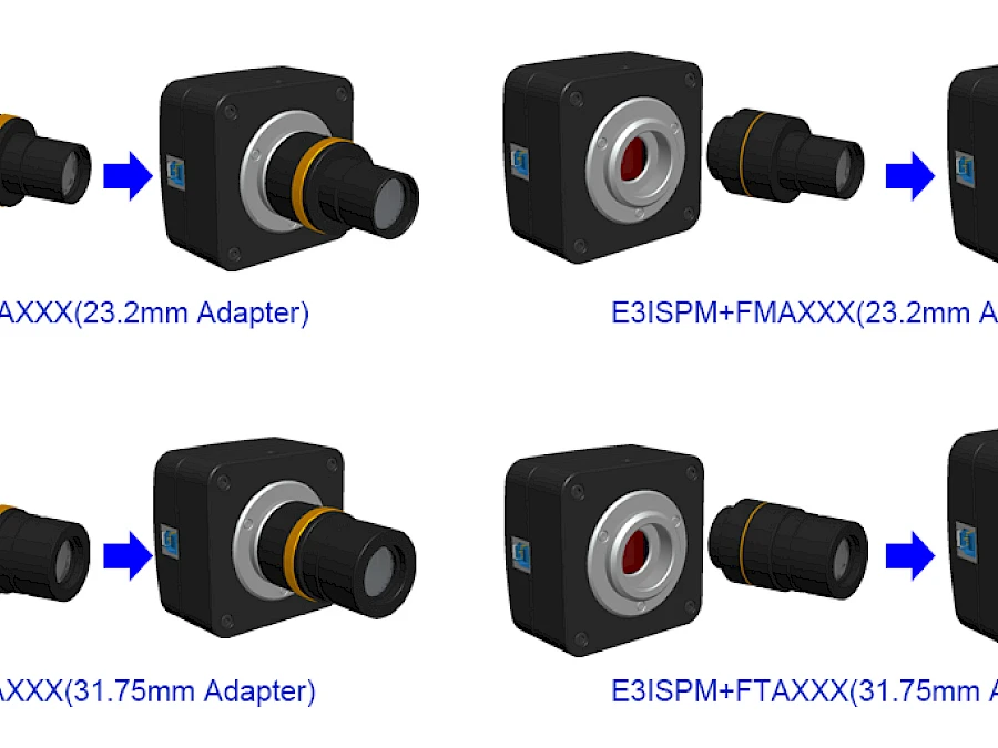 Extension of E3ISPM Series with Microscope or Telescope Adapter