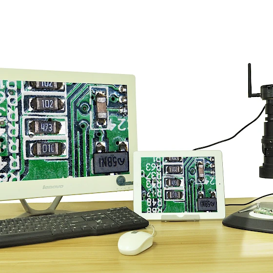 HD51-W 3rd Gen. WIFI Digital Microscope with Coaxial and Diffuse Light Sources