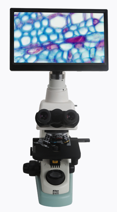 Front View of Nikon Microscope+XCAMSeries Camera and TPHD1080PA