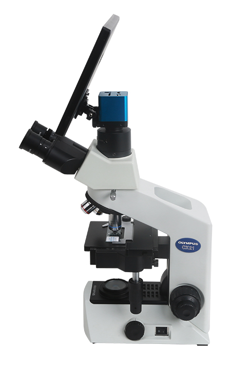 Side View of Olympus Microscope+XCAMSeries Camera and TPHD1080PA