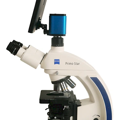 Front View of Zeiss Microscope+XCAMSeries Camera and TPHD1080PA