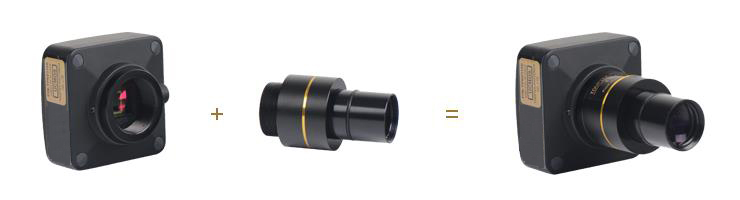 23.2mm Eyepiece to C-mount Fixed Microscope Eyepiece Adapter