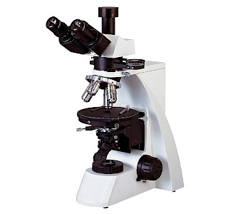 POL1600 Series Trinocular Standard Polarizing Microscope with Transmitted Halogen Lamp