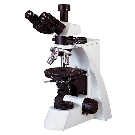 POL1600 Series Trinocular Standard Polarizing Microscope with Transmitted Halogen Lamp