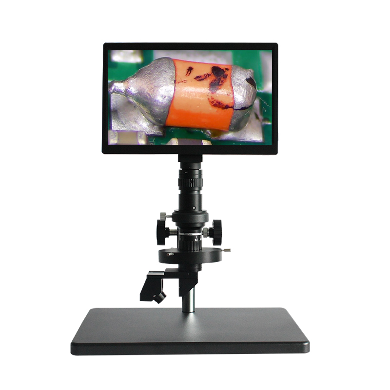 ATE-5 3D Manual Stereo Microscope with 11.6&quot; LCD Display Monitor