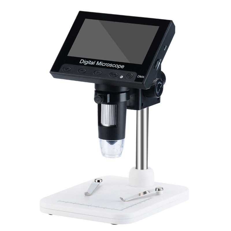 DM4 1000X 4.3 inch Portable Desktop Screen Magnifier Digital Microscope