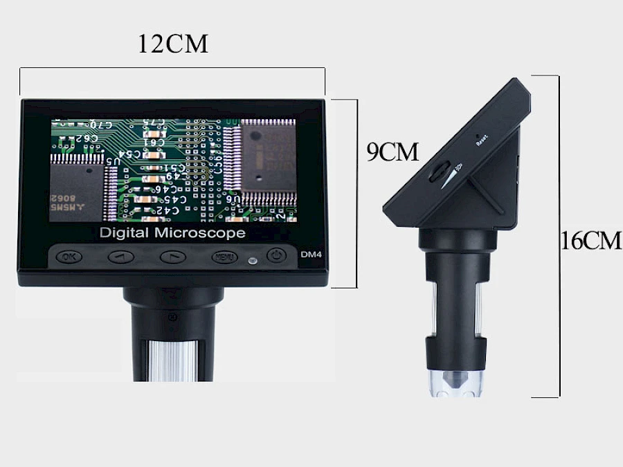 Size of DM4 Digital Microscope