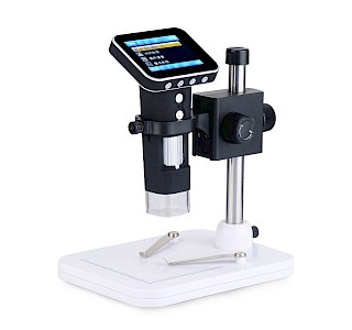 DM1 500X 2.4 Inch HD LCD Display Screen Handheld Digital Microscope with External LED Light Source
