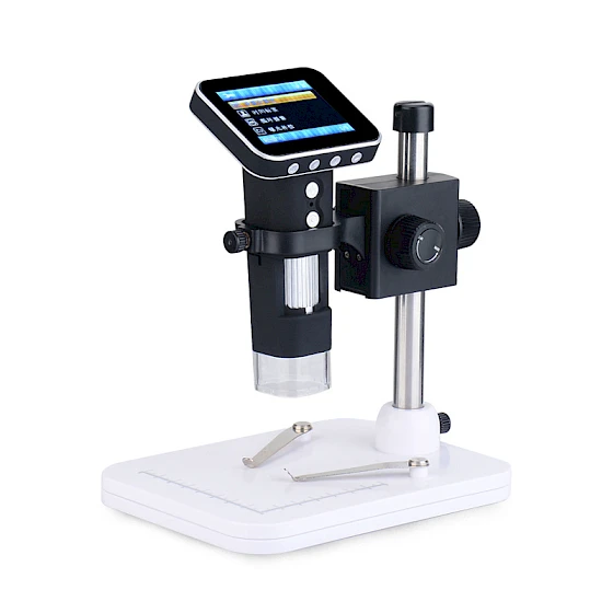DM1 500X 2.4 Inch HD LCD Display Screen Handheld Digital Microscope with External LED Light Source