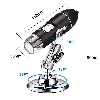 Size of D4X Digital Microscope
