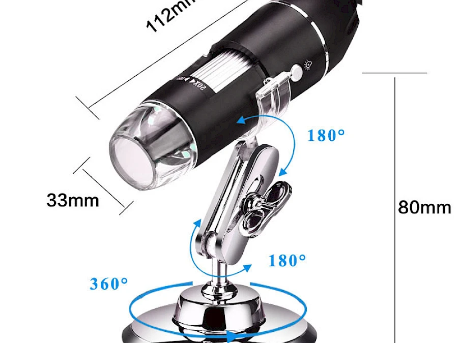 Size of D4X Digital Microscope