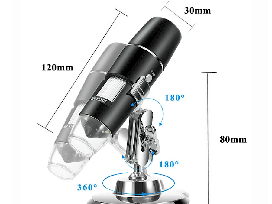 Size of W04 Digital Microscope