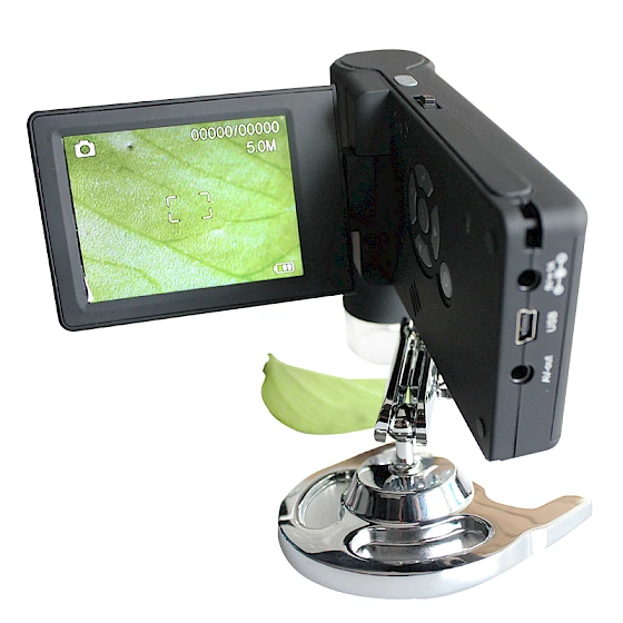 500X 12MP 3 Inch Continuous Zoom TFT Display Screen Handheld Digital Microscope with Image Processing Software Measurement