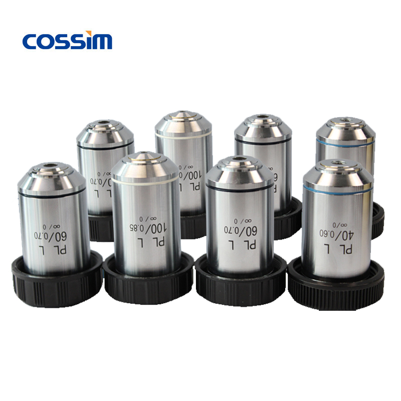 4X 10X 40X 100X Plan Achromatic Objective Lens Set – RMS 20.2mm For Biological Microscope