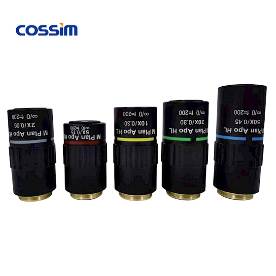 Full APO Long Working Distance Infinity Plan Apochromatic Microscope Objective Lens 2X 5X 10X 20X 50X 100X
