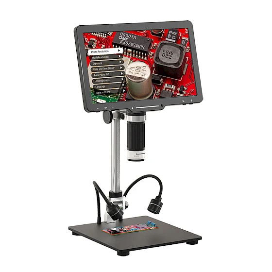 LP101 1600X 10.1inch 178° IPS Screen Sony CMOS Handheld Digital Microscope with External LED Light Source
