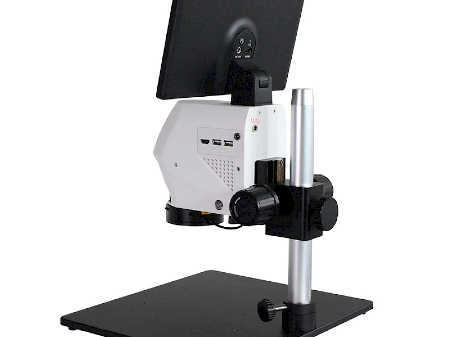 Back View of HVS-300P Video Microscope