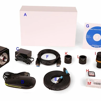 Packing List of XCAMLITE4K Microscope Camera
