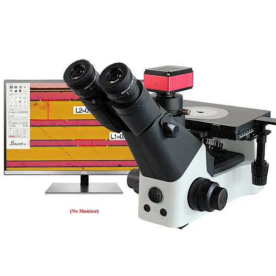 VM2400I 50X-1000X Coded Nosepiece Trinocular Inverted Metallurgical Microscope with Brightness Memory Function for Wafer Inspection