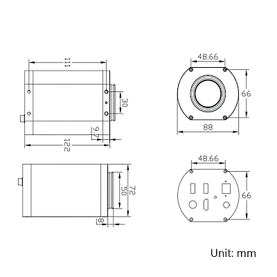 Dimension of HVS-12V