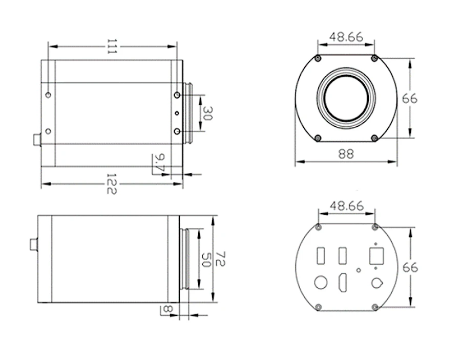 Dimension of HVS-12V
