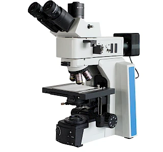 VM3500M Trinocular Reflected & Transmitted Illumination Memory System Metallurgical Microscope with Coded Quintuple Nosepiece & Semi-apo Lens