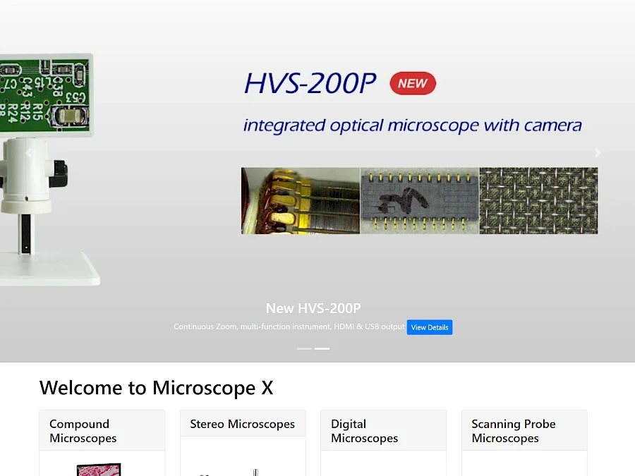Old version of the website
