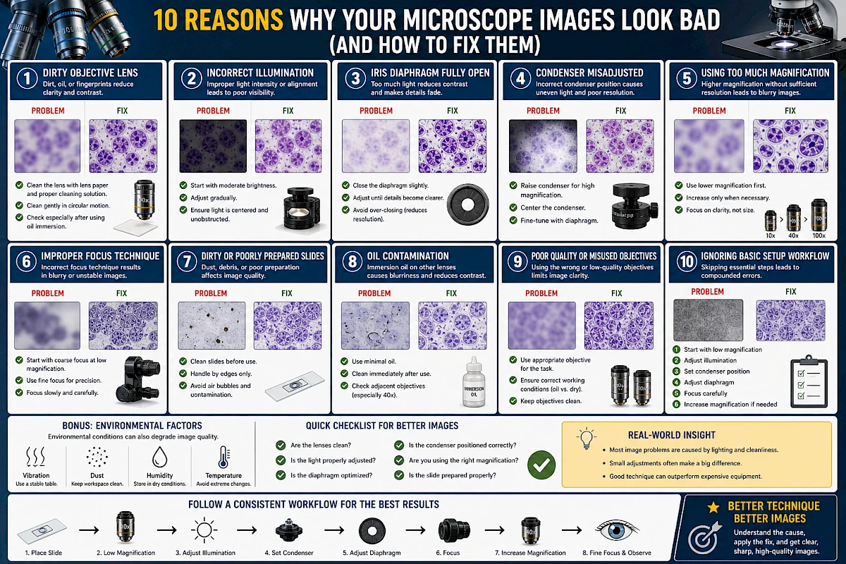 10 Reasons Why Your Microscope Images Look Bad (And How to Fix Them)