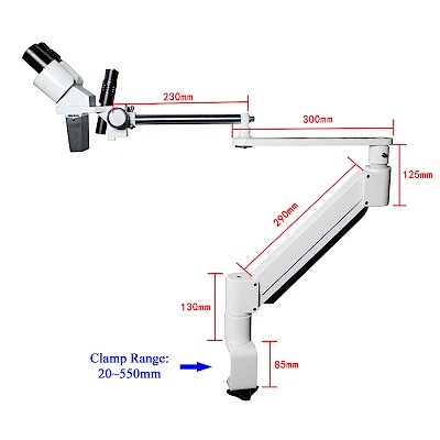Dimension of Support Arm Mounting
