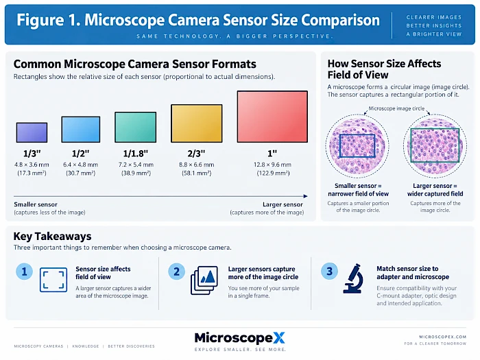 How to Choose a Microscope Camera: Sensor Size, Resolution, FPS and Interface Explained