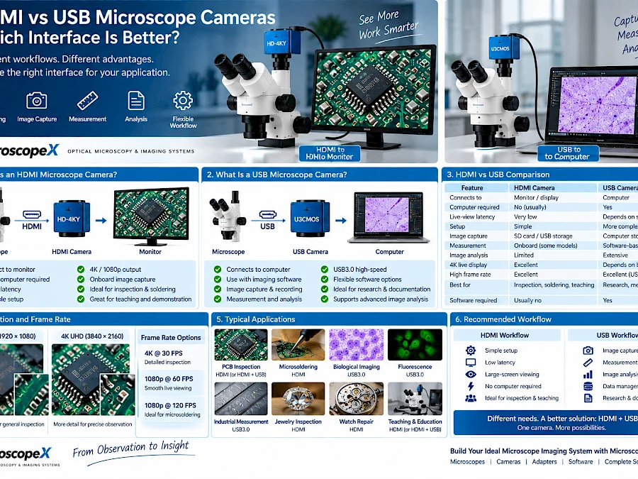 HDMI vs USB Microscope Cameras: Which Interface Is Better?
