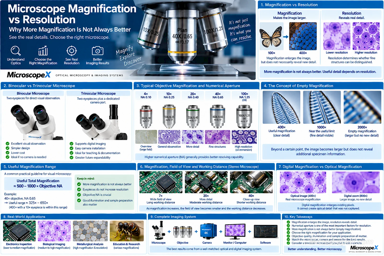 Microscope Magnification vs Resolution: Why More Magnification Is Not Always Better