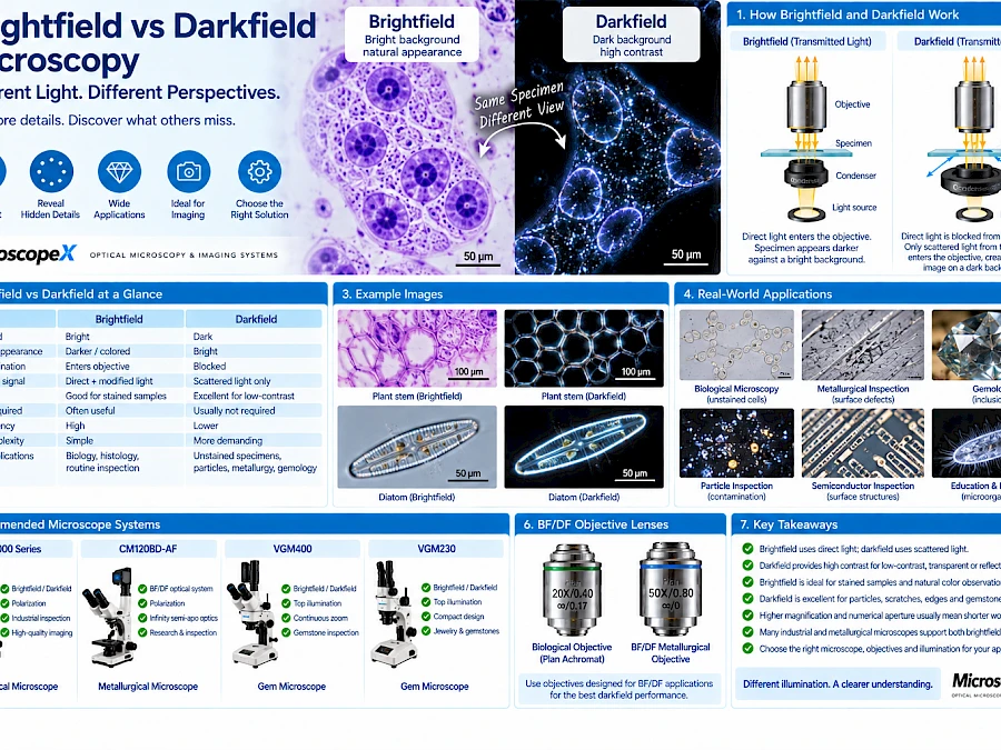 Brightfield vs Darkfield Microscopy: Differences, Applications and How to Choose